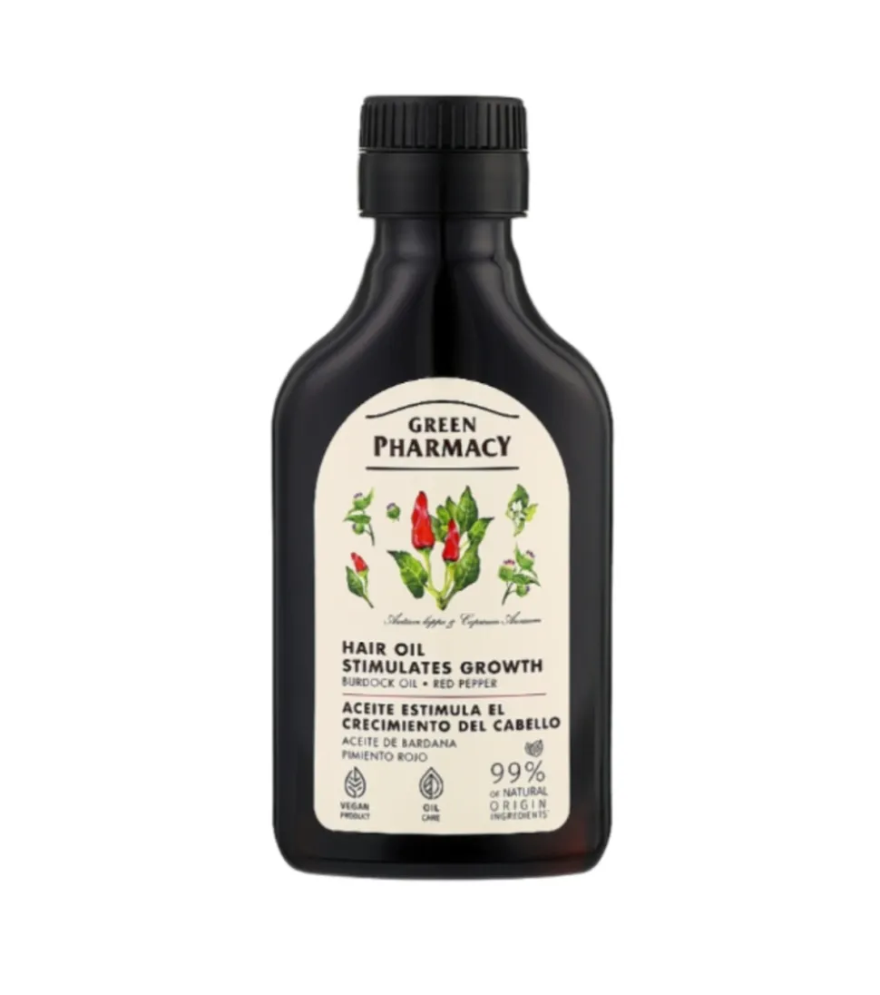 Aceite estimulador del cabello - Bardana y Pimiento rojo
