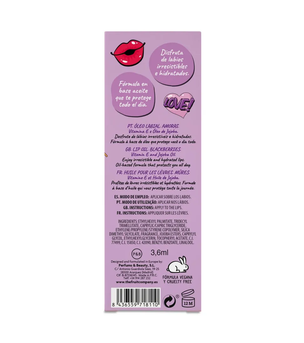 Aceite labial - Mora