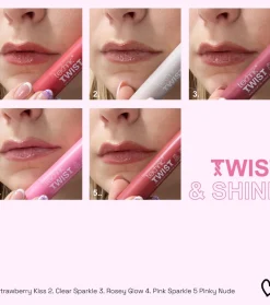 Aceite labial sólido con color Twist & Shine - Pinky Nude