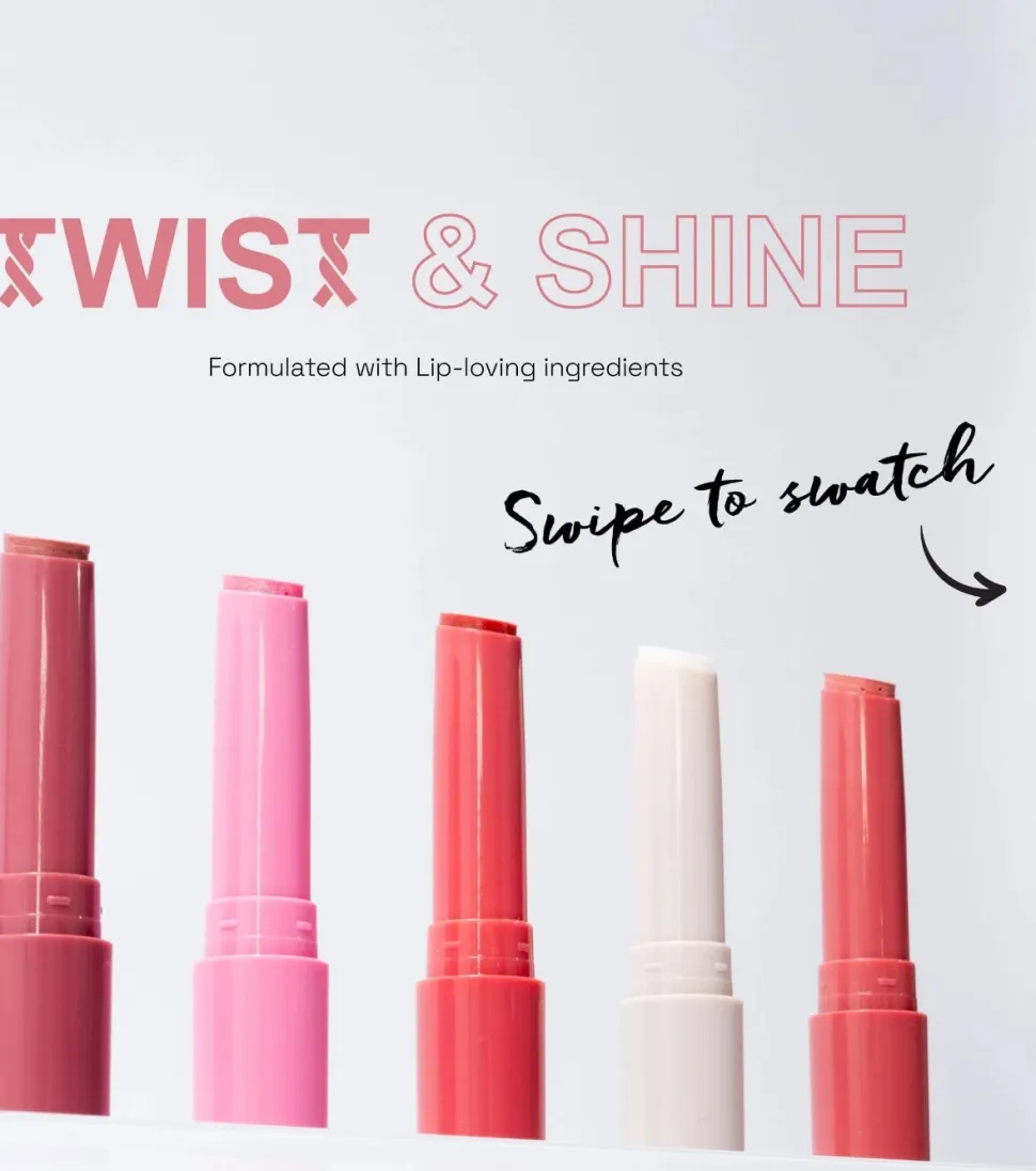 Aceite labial sólido con color Twist & Shine - Pink Sparkle