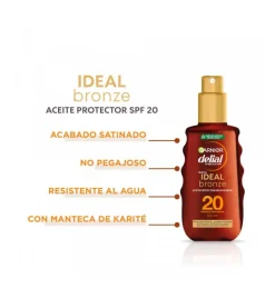 Aceite protector bronceador Ideal Bronze Delial - FPS20