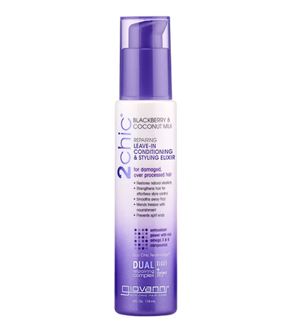 Acondicionador reparador sin aclarado 2Chic - Mora y leche de coco