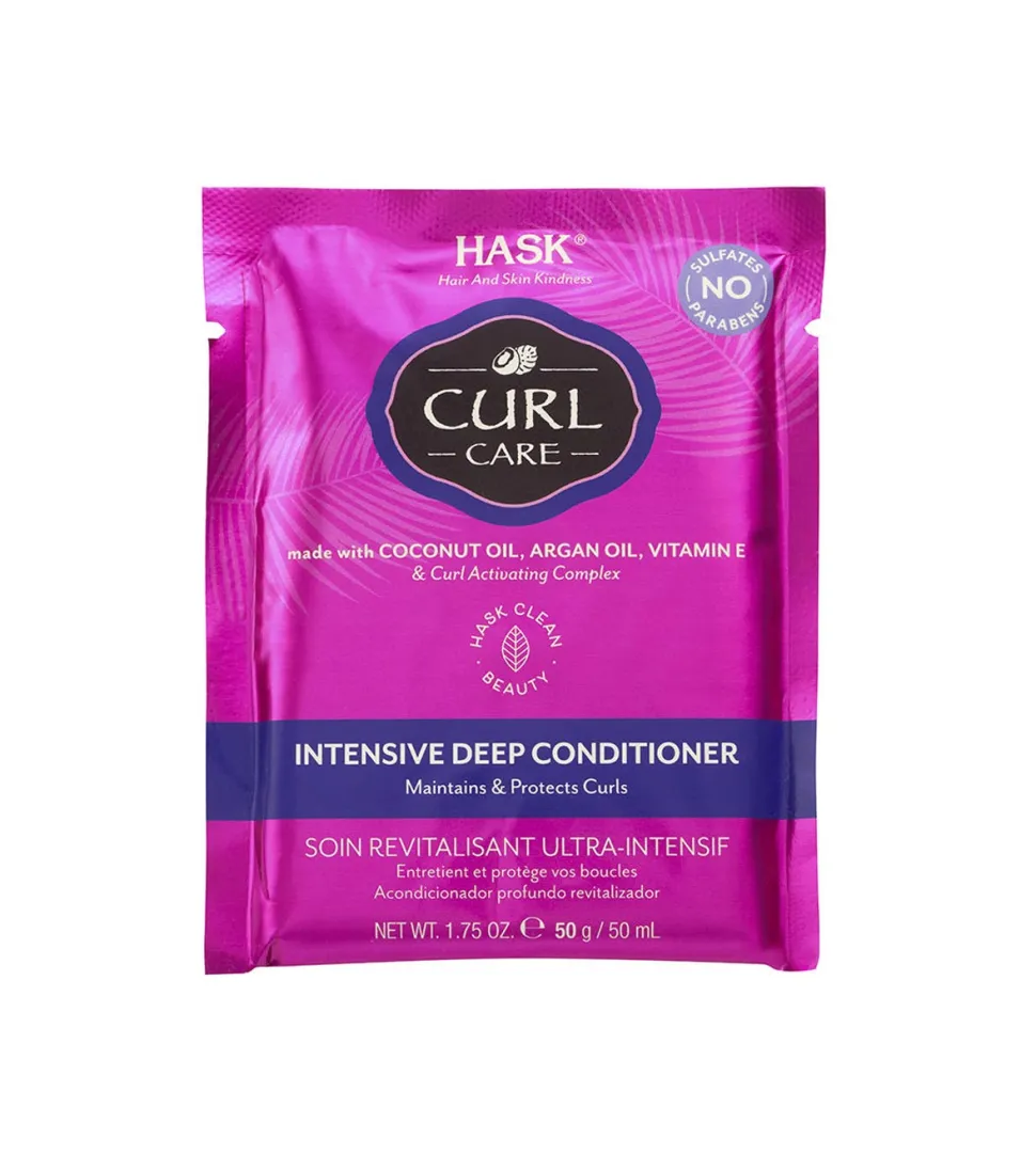 Acondicionador revitalizante profundo de rizos Curl Care - Aceite de coco, aceite de argán y vitamina E
