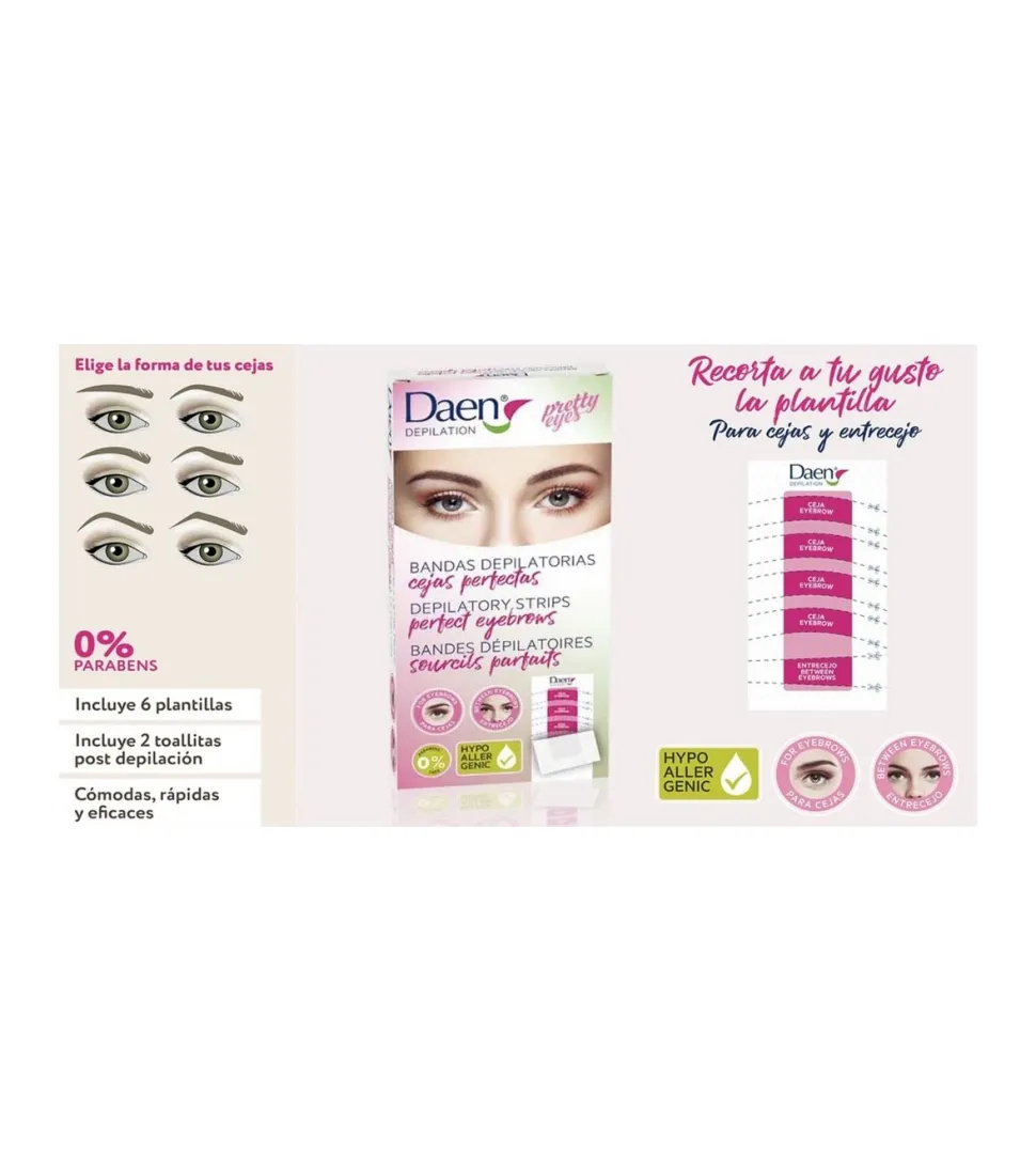 Bandas depilatorias cejas perfectas