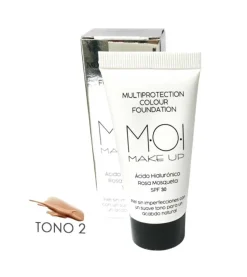 Base de maquillaje con ácido hialurónico y rosa mosqueta SPF30 Multiprotection Colour - 02