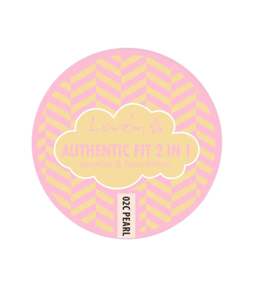 Base de maquillaje en polvo 2 en 1 Authentic Fit - 02C Pearl
