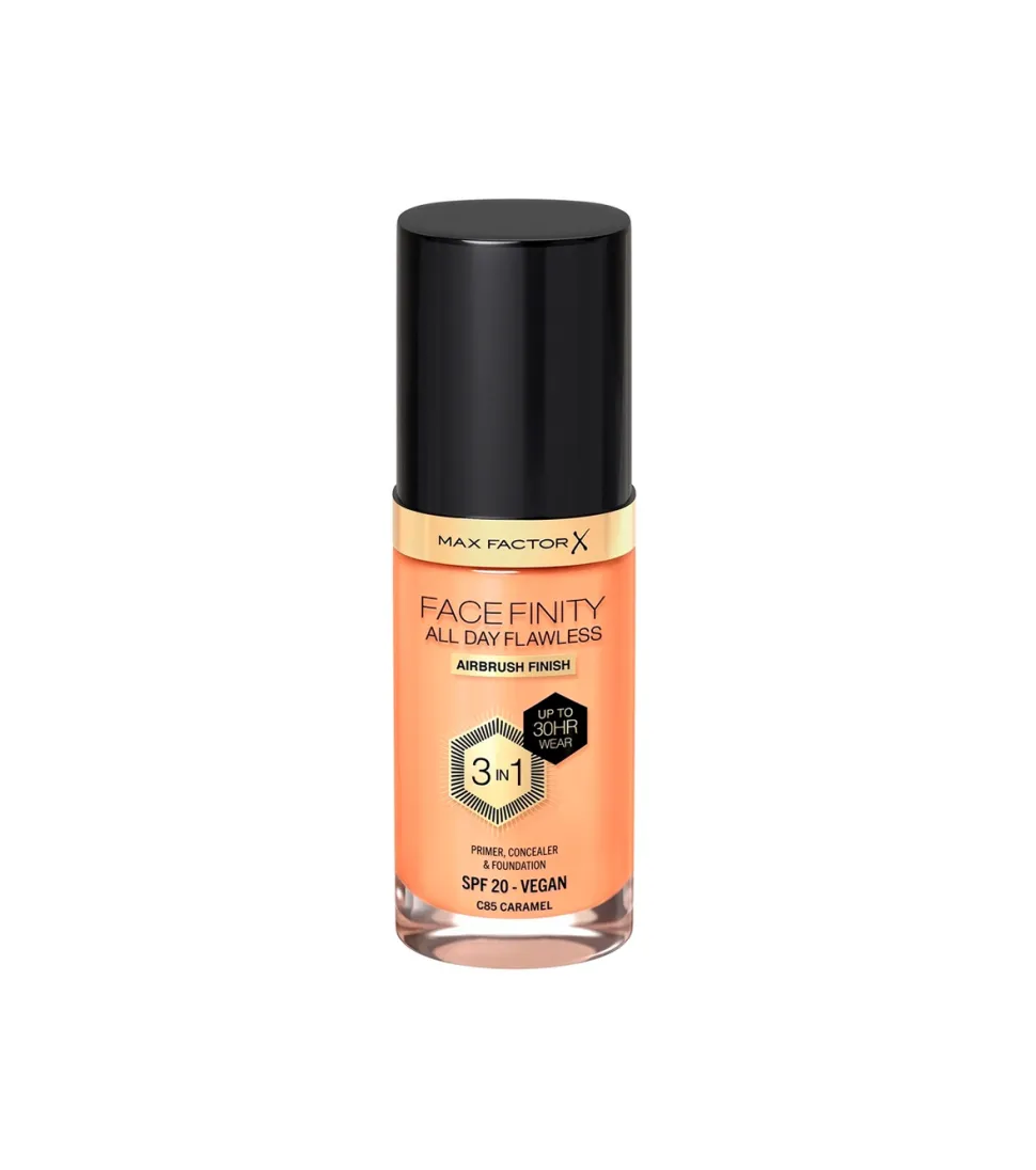 Base de maquillaje Face Finity 3 en 1 - C85: Caramel