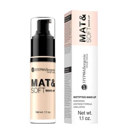 Base de Maquillaje Matificante Hipoalergénica Mat & Soft - 01: Light Beige
