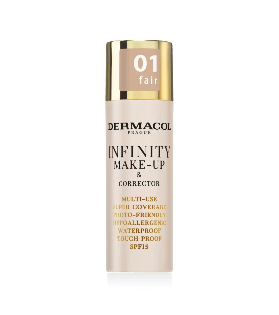 Base de maquillaje y corrector 2 en 1 Infinity - 01: Fair