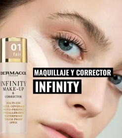 Base de maquillaje y corrector 2 en 1 Infinity - 01: Fair