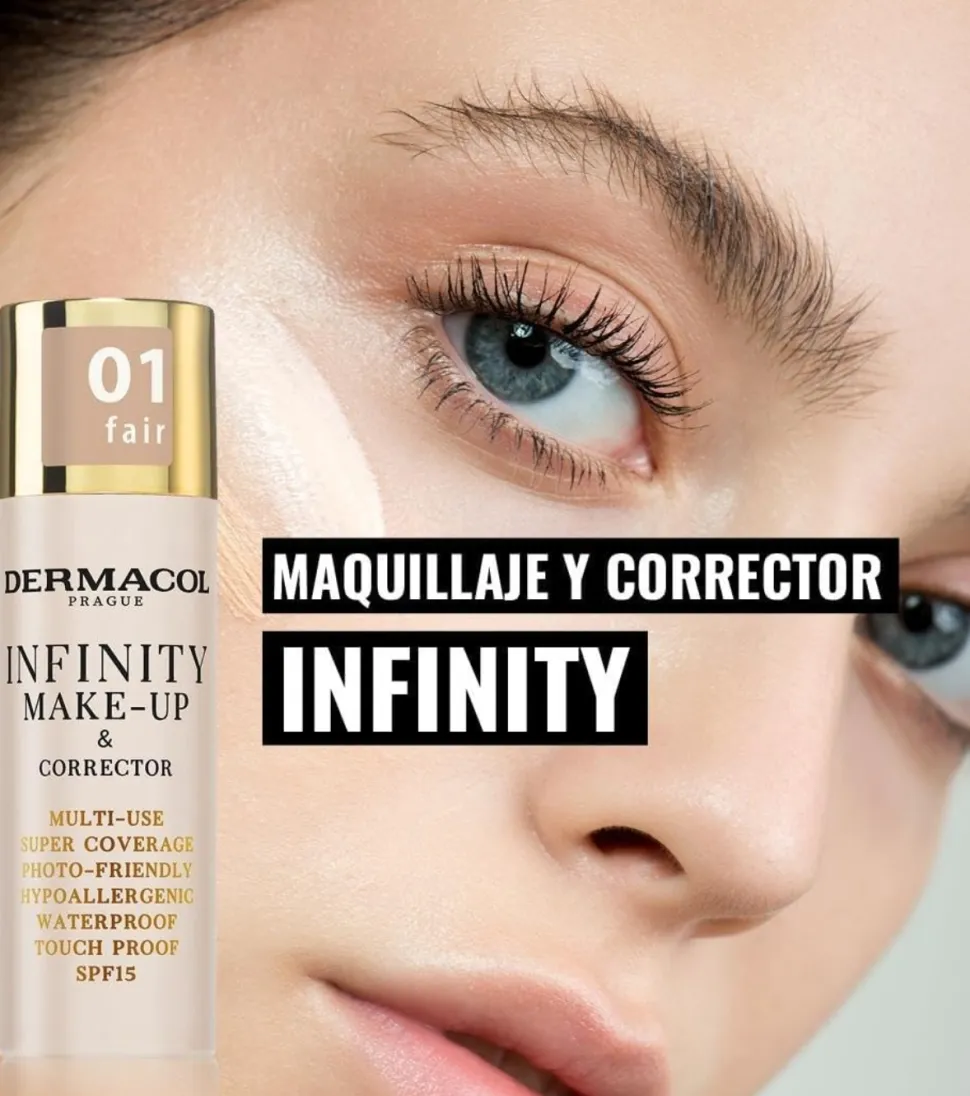 Base de maquillaje y corrector 2 en 1 Infinity - 01: Fair