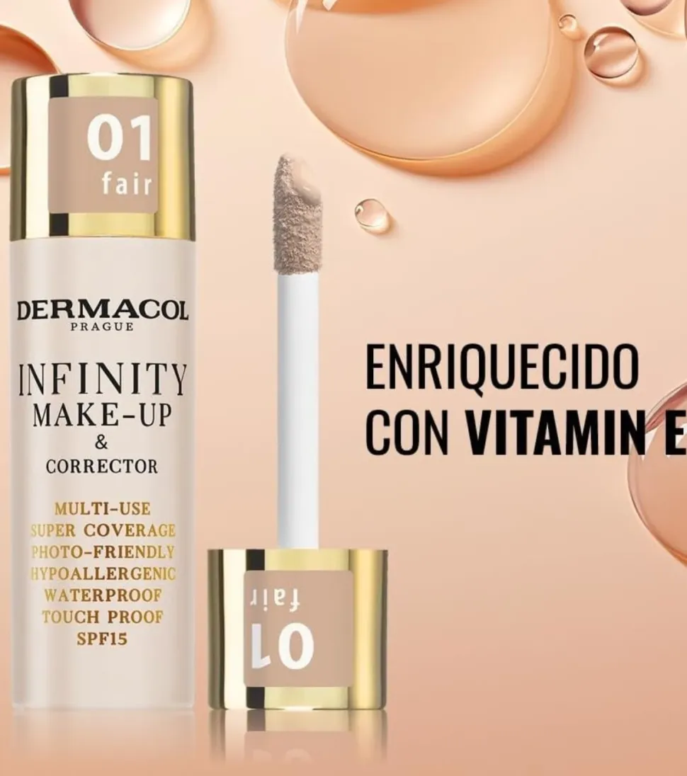 Base de maquillaje y corrector 2 en 1 Infinity - 01: Fair