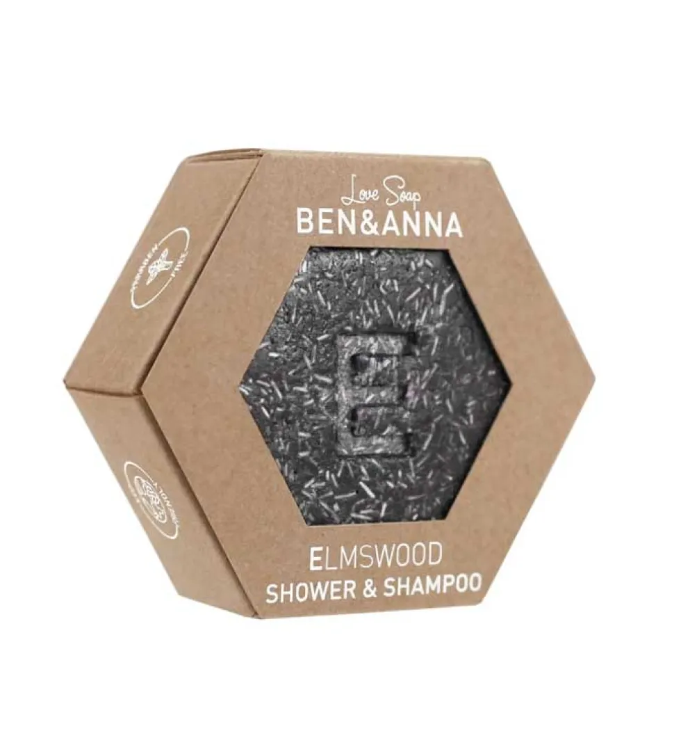 Ben & Anna - Jabón y champú sólido 60g - Elm Wood