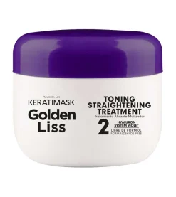 Be natural - Kit alisado sin formol Keratimask Golden Liss - Cabellos rubios y decolorados