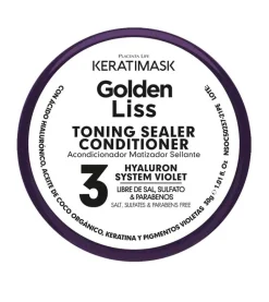 Be natural - Kit alisado sin formol Keratimask Golden Liss - Cabellos rubios y decolorados