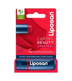 Bálsamo con color para labios y mejillas Caring Beauty - Red