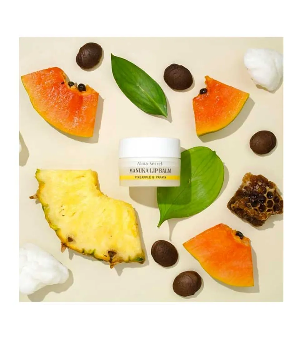 Bálsamo labial reparador Manuka Lip Balm - Piña y papaya