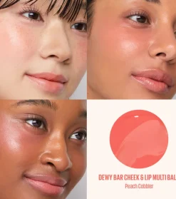 Bálsamo multi-stick para labios y mejillas Dewy Bar - Peach Cobbler