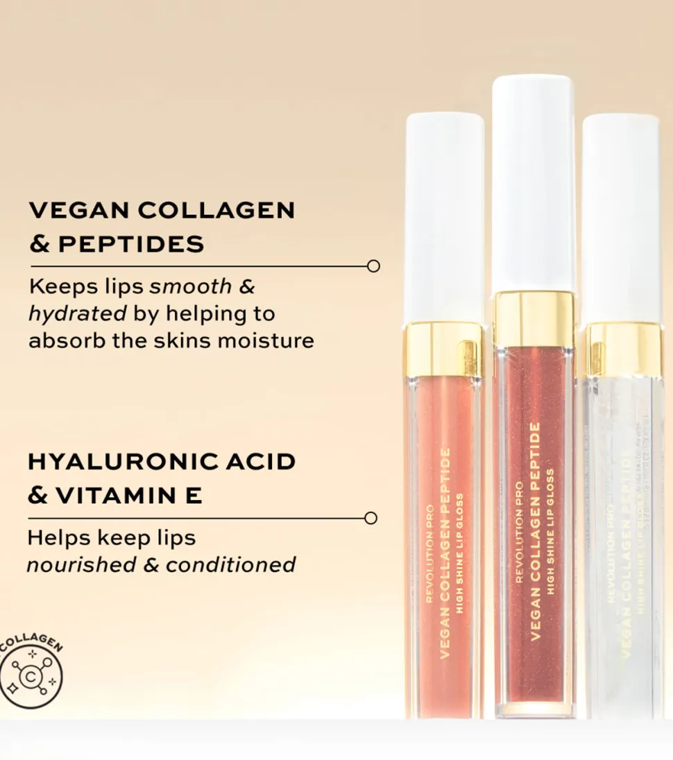 Brillo de labios Vegan Collagen Peptide - Stripped