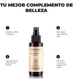 Bruma facial refrescante y calmante de aloe vera