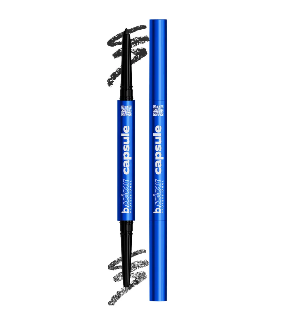 *Capsule* - Delineador de ojos Smoky eye pencil & shimmer 2in1 - 01: Black classic