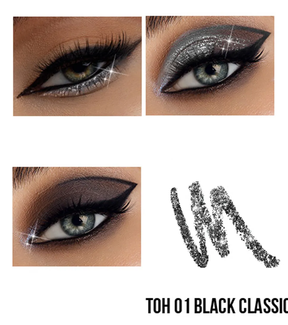 *Capsule* - Delineador de ojos Smoky eye pencil & shimmer 2in1 - 01: Black classic