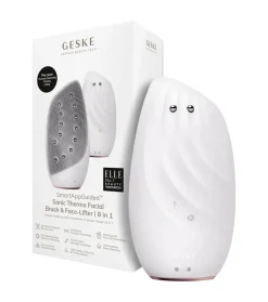 Cepillo limpiador y masajeador facial Sonic Thermo Face-Lifter 8 en 1 - White Rose Gold