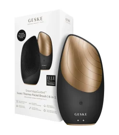 Cepillo limpiador y masajeador facial Sonic Thermo 6 en 1 - Black Gold