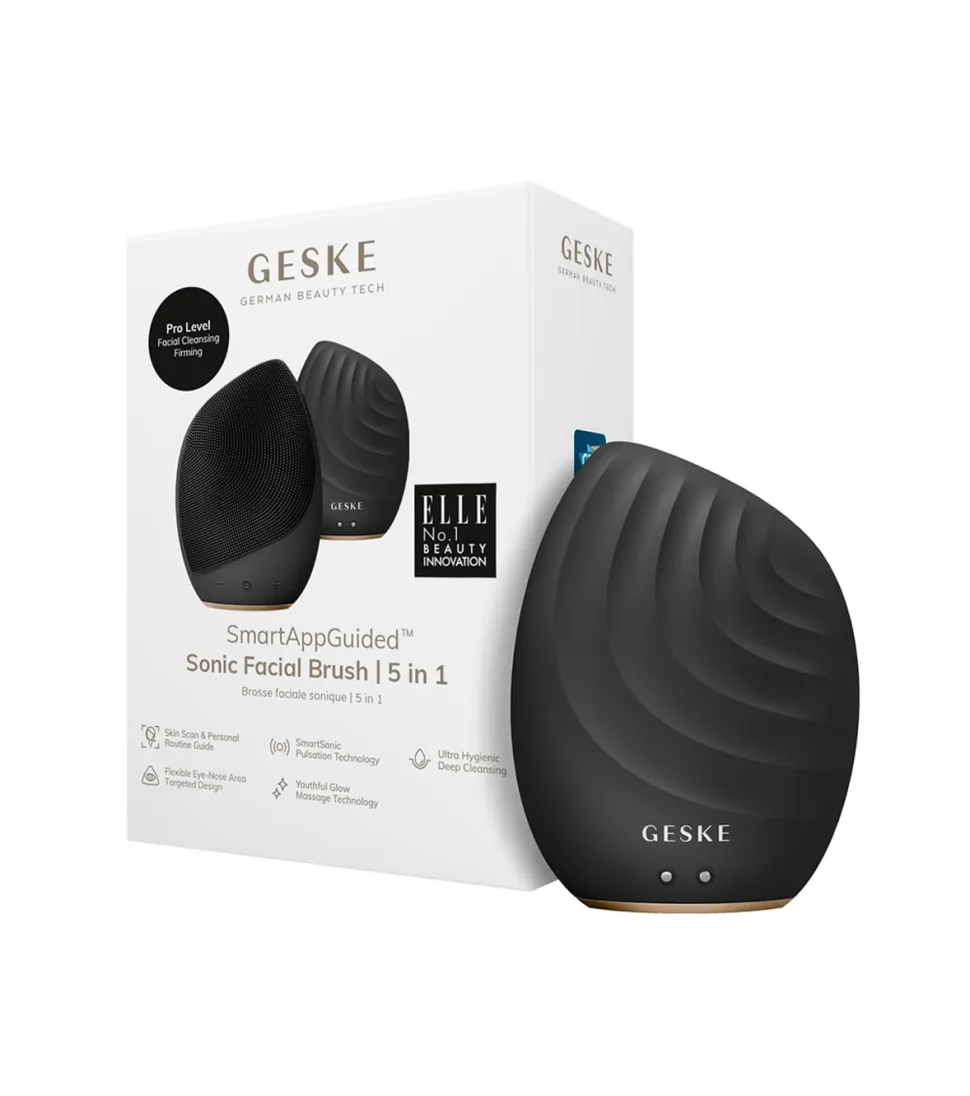 Cepillo limpiador y masajeador facial Sonic 5 en 1 - Black Gold