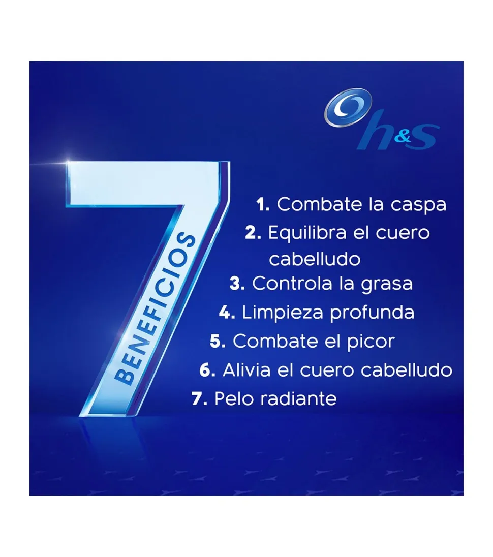 Champú anticaspa 7 en 1 Beneficios 500ml - Prevención caída