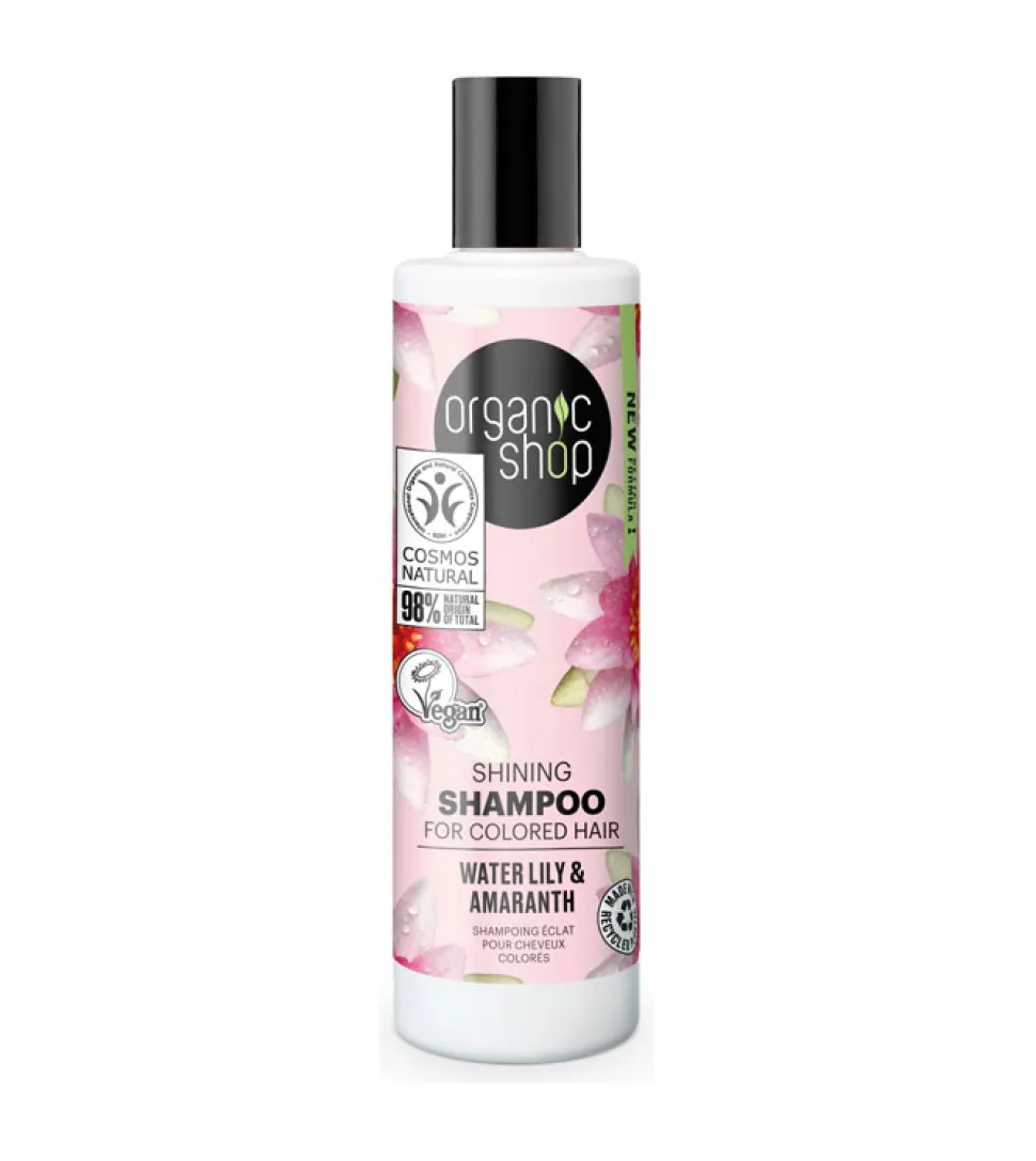 Champú brillo sedoso para cabello teñido 280ml - Nenúfar y amaranto