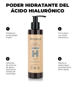 Champú hidratante con ácido hialurónico - Cabello seco o dañado