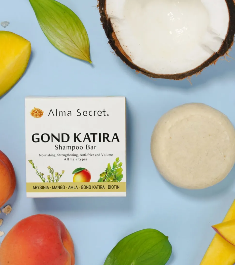Champú sólido fortalecedor e hidratante Gond Katira