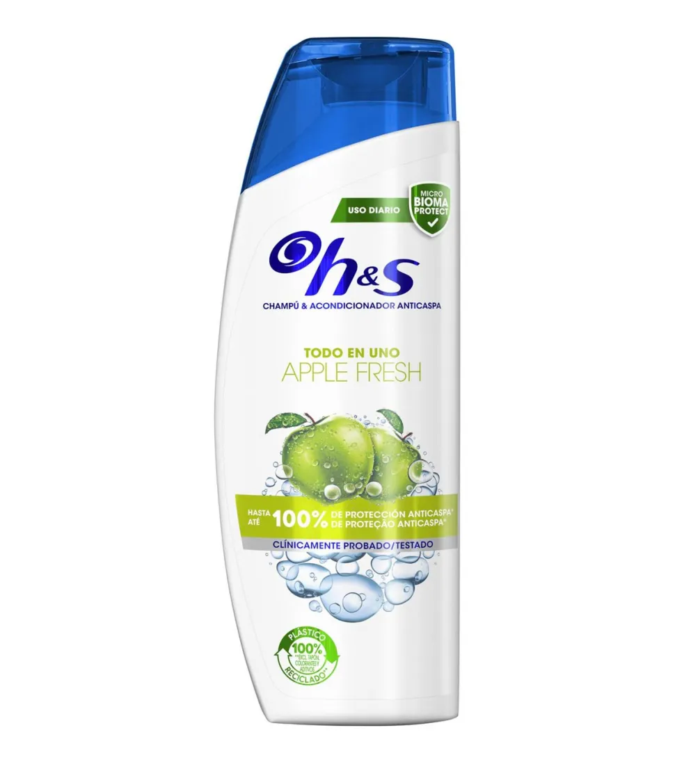 Champú y acondicionador anticaspa Todo en Uno 540ml - Apple Fresh