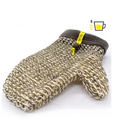 *Coffee O´clock* - Guante exfoliante de sisal y lino - Exfoliación 3