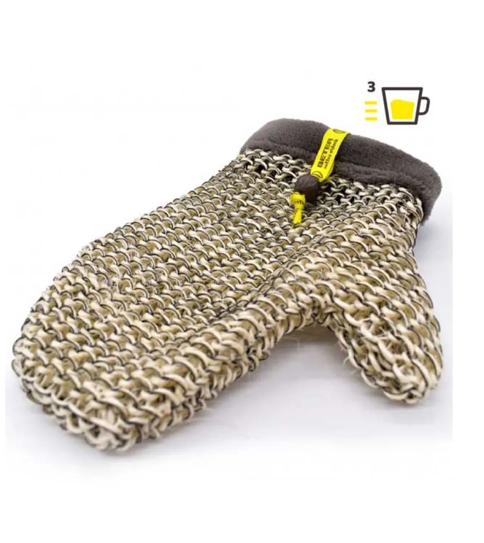 *Coffee O´clock* - Guante exfoliante de sisal y lino - Exfoliación 3