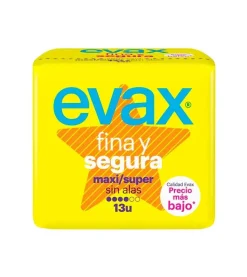 Compresas maxi/super sin alas Fina y Segura - 13 unidades