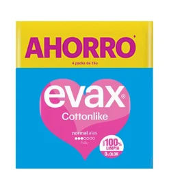Compresas normal alas Cottonlike - 64 unidades