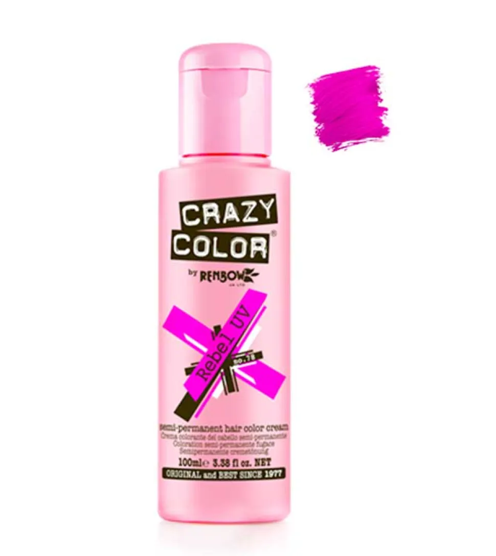 CRAZY COLOR - Crema colorante para el cabello - Nº 78: Rebel UV 100ml
