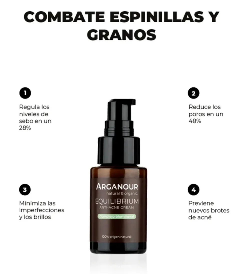 Crema antiacné reductor de marcas Equilibrium - Pieles grasas con tendencia acneica