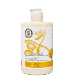 Crema corporal hidratante con aceite de oliva virgen extra y miel