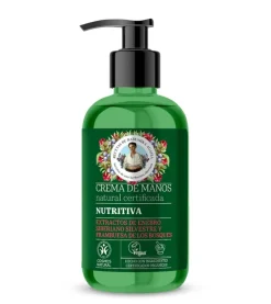 Crema de manos nutritiva - Extractos de enebro siberiano silvestre y frambuesa de los bosques - 300ml