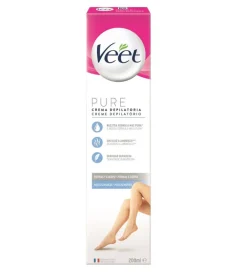 Crema depilatoria para piernas y cuerpo Pure - Pieles sensibles