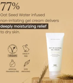 Crema facial calmante en gel Oat-in + Panthenol