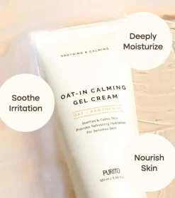Crema facial calmante en gel Oat-in + Panthenol