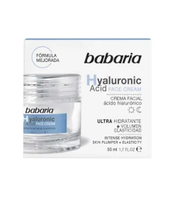 Crema facial con ácido hialurónico