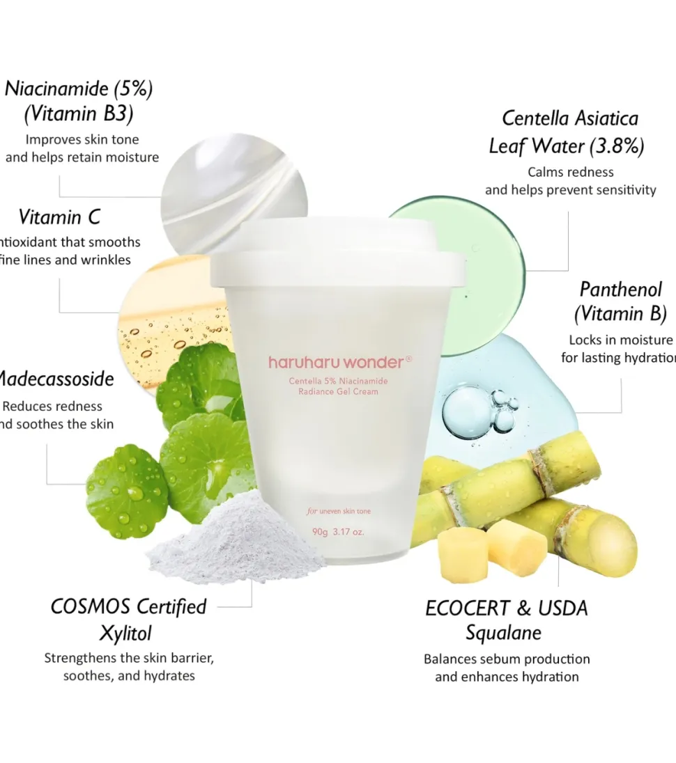 Crema facial en gel Centella 5% Niacinamide Radiance
