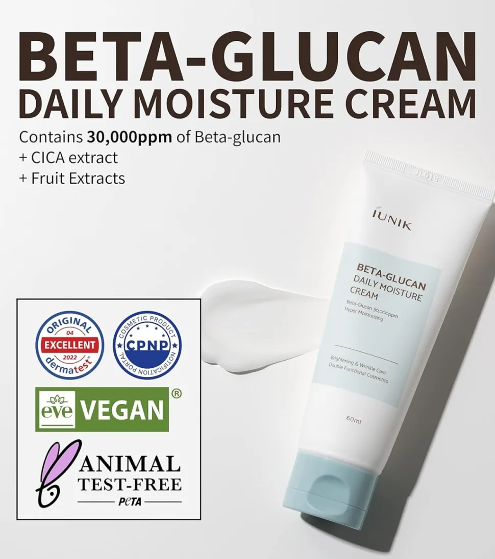 Crema facial hidratante Beta-Glucan