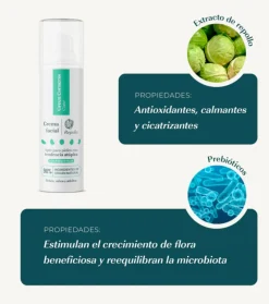 Crema facial hidratante de repollo - Pieles atópicas