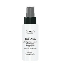 Crema Facial Hidratante y Suavizante Ultralight SPF15 con Leche de Cabra